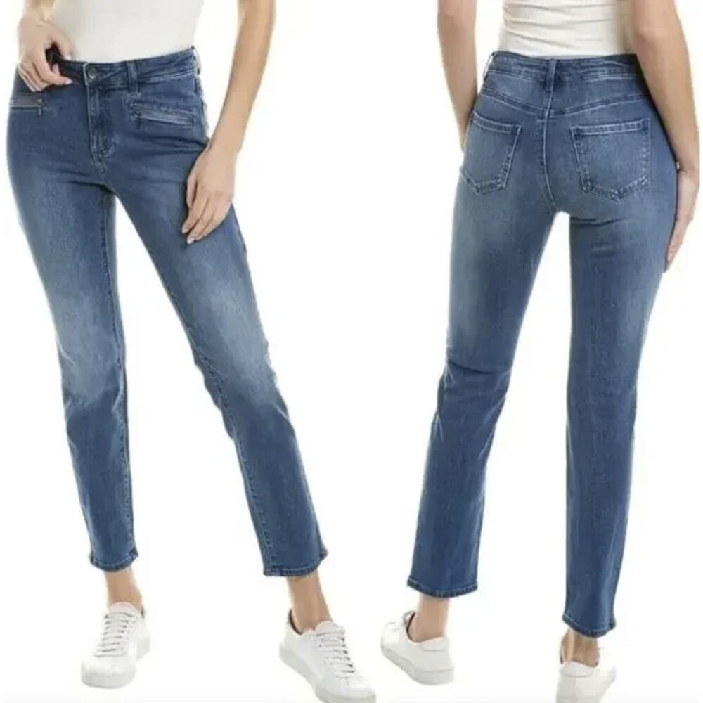 J McLaughlin Treva Zip Pocket Mid Rise Skinny‎ Jeans Size 2